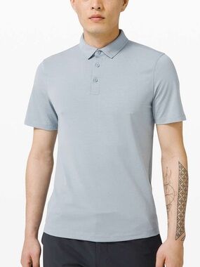 lululemon men’s evolution polo in chambray